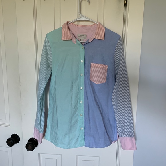 Jcrew Colorblock Button Down - Picture 3 of 3